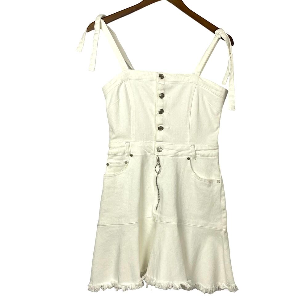 Étophe Studios NEW White Denim Layering Jumper Sleeveless Streetwear Mini Dress
